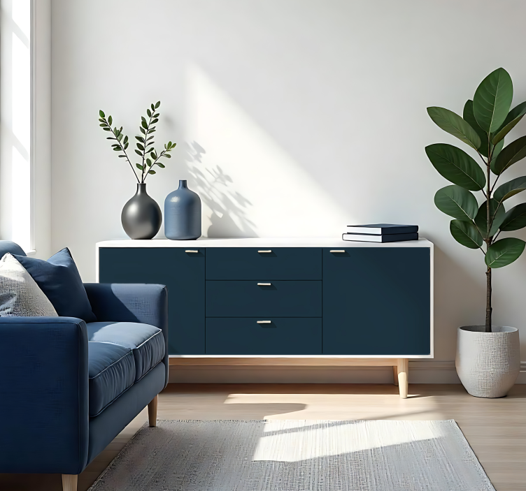 Vinilo adhesivo azul oscuro mate - TenVinilo