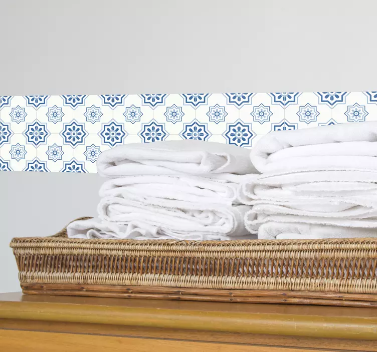 Adhesivo de azulejo azul - TenVinilo