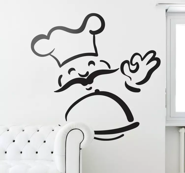 Adhesivo decoración chef sonriente - TenVinilo