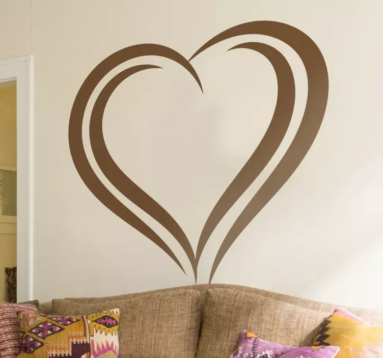 Adhesivo decorativo con forma de corazón - TenVinilo