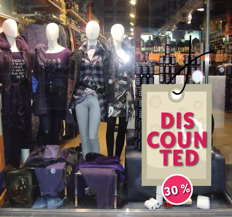 Adhesivo etiqueta descuento - TenVinilo