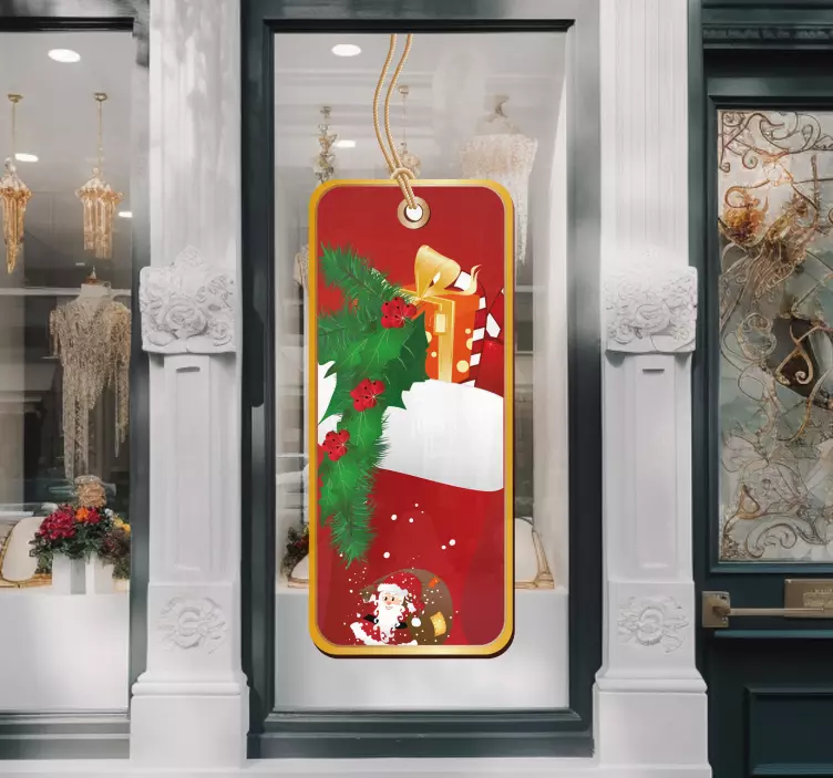 Adhesivo etiqueta regalo navidad - TenVinilo