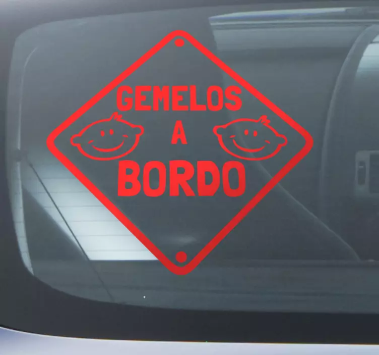 Adhesivo gemelos a bordo - TenVinilo