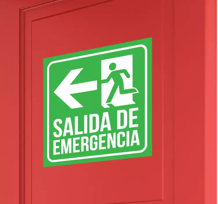 Vinilos puerta señalética salida emergencia - TenVinilo