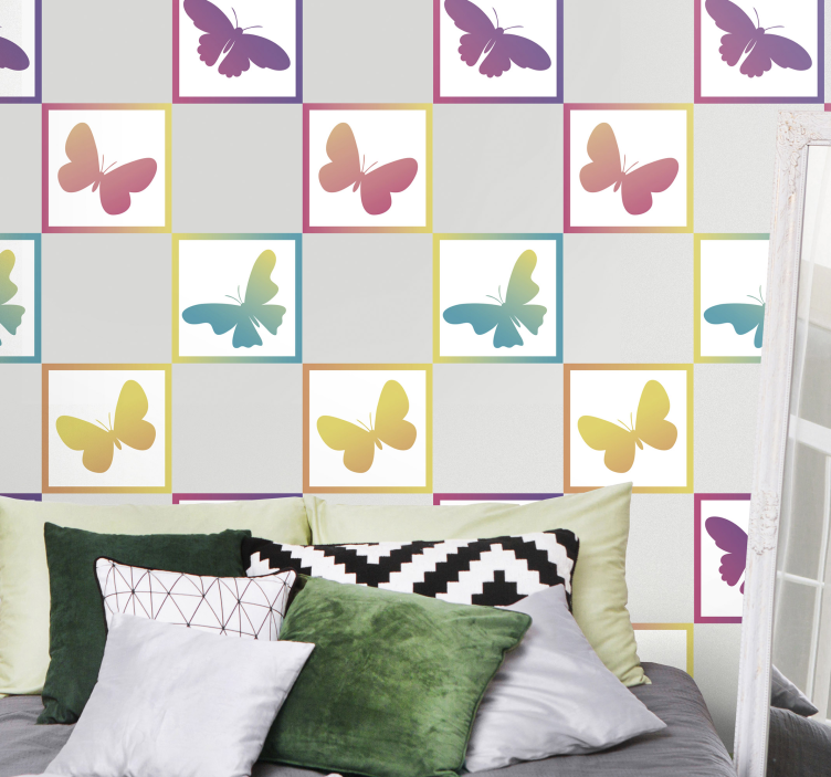 Azulejos adhesivo Mariposas degradado - TenVinilo