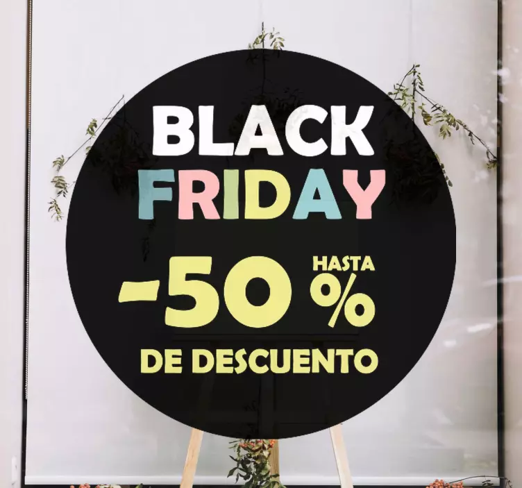 Vinilo Black Friday personalizable tonos pastel - TenVinilo