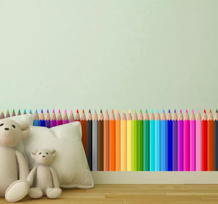 Cenefa adhesiva de lápiz de color - TenVinilo