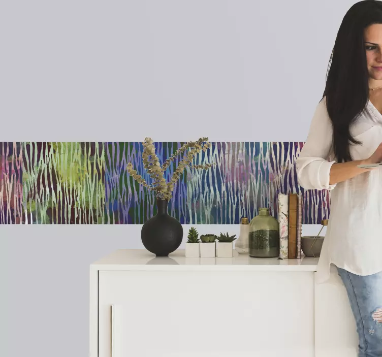 Cenefa adhesiva textura cebra abstracta - TenVinilo