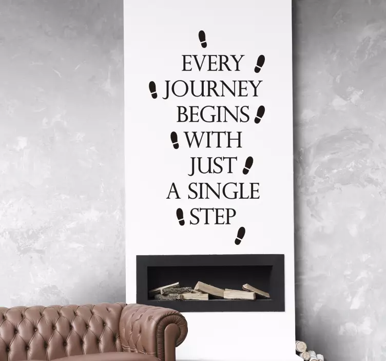 Vinilo frase Trapsticker cada viaje - TenVinilo