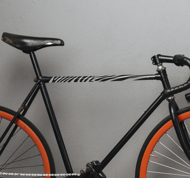 Vinilo bici imitación de piel de cebra - TenVinilo