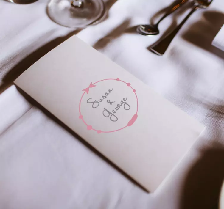 Pegatina boda celebración de susan y george - TenVinilo