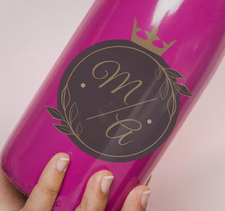 Pegatina personalizada bodas vodka redonda - TenVinilo