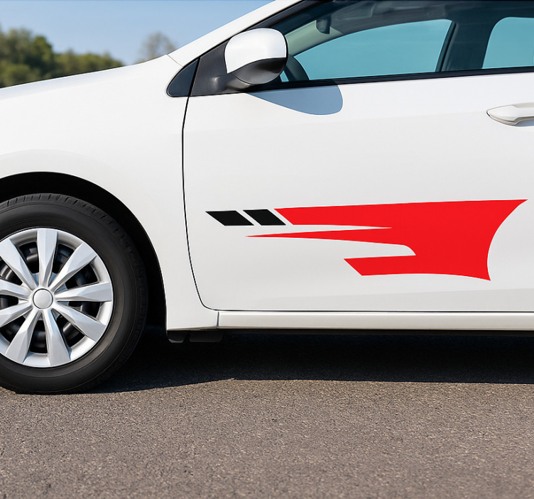 Pegatina coche calcomanías laterales deportivas - TenVinilo