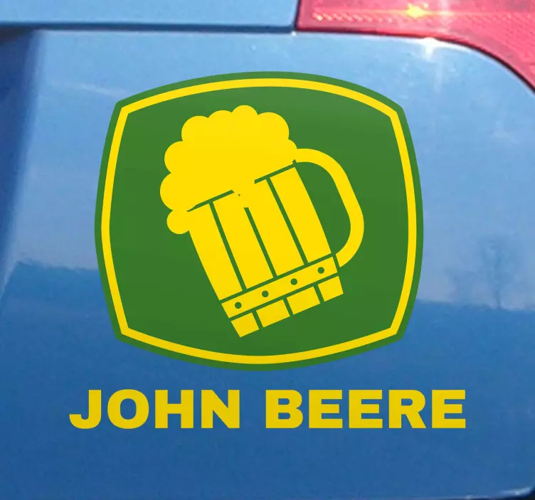 Pegatina coche emblema de jarra de cerveza - TenVinilo
