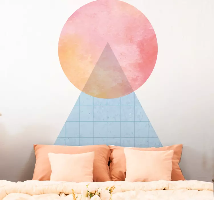 Vinilo formas Triángulo amanecer cálido - TenVinilo