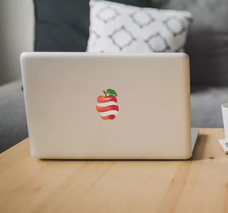 Vinilo de fruta Cáscara de manzana macbook - TenVinilo