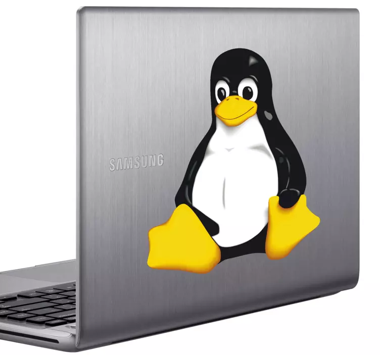Pegatina decorativa pingüino linux - TenVinilo