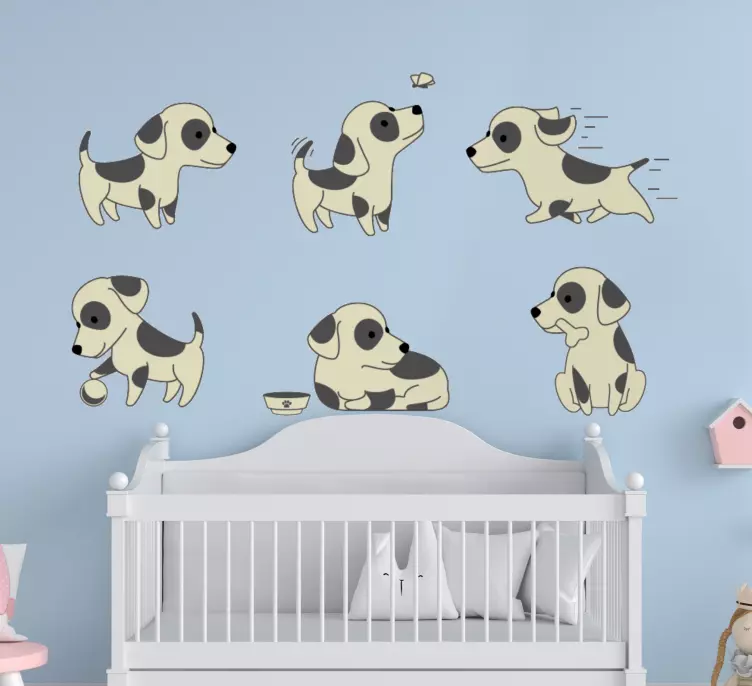 Vinilo Lindo, perrito, perro, garabato - TenVinilo