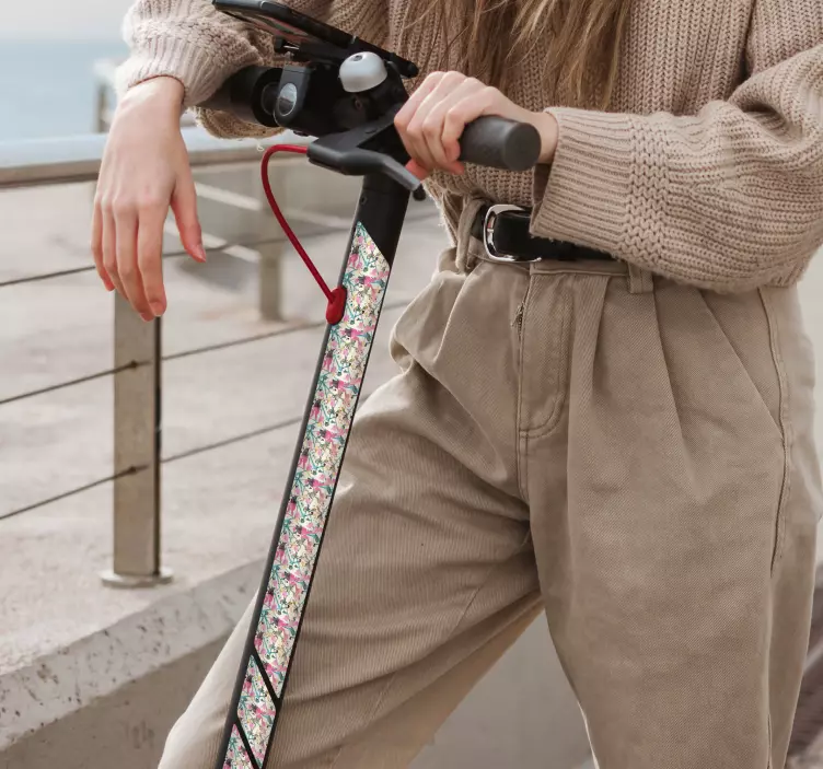 Adhesivo monopatín patinete SplashPatinete Splash - TenVinilo