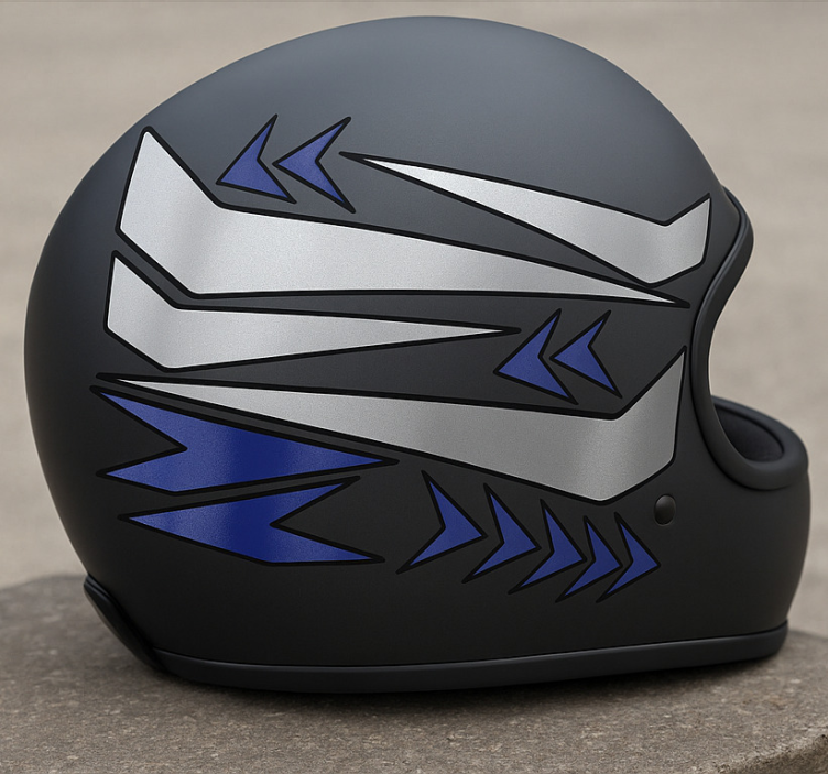 Pegatina moto diseño gráfico de casco - TenVinilo