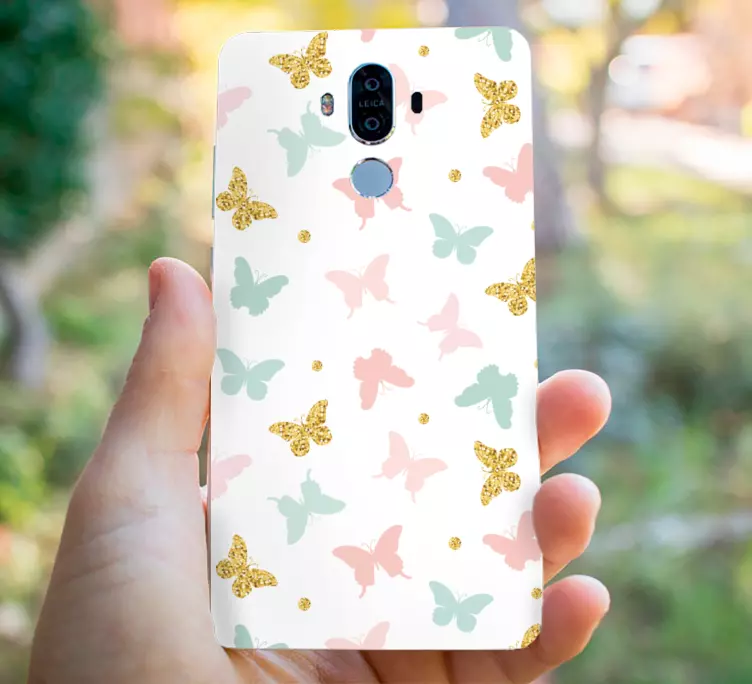 Sticker huawei Hermosas mariposas brillantes - TenVinilo