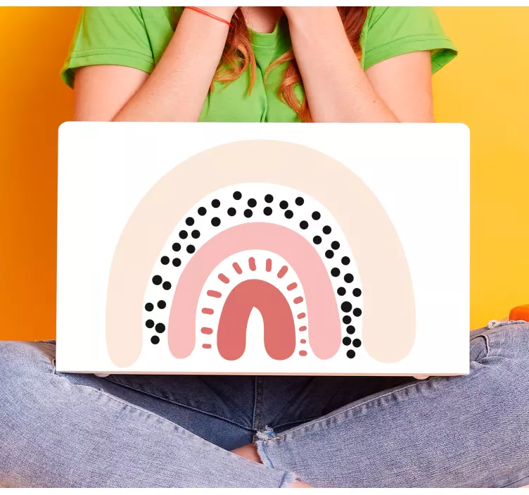 Vinilo para portátiles Colores y símbolos del arco iris - TenVinilo