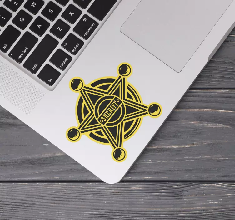 Vinilo para portátiles estrella vaquera dorada - TenVinilo