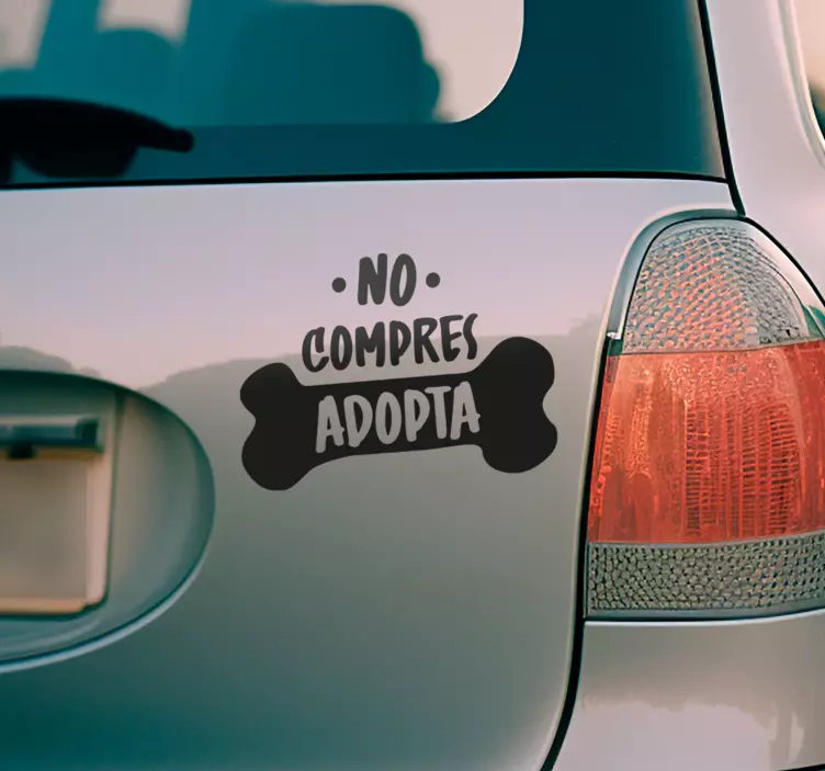 Vinilo mascota no compres, adopta. - TenVinilo