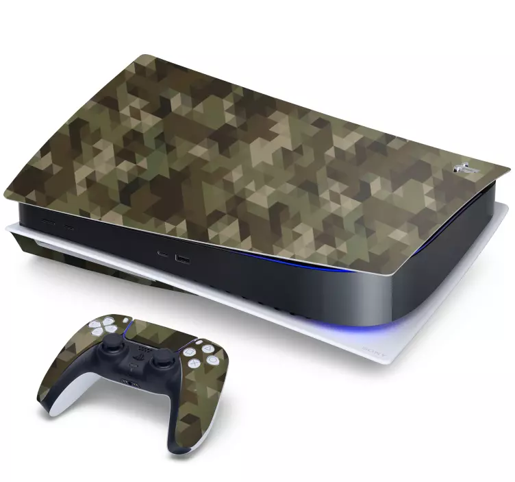 Vinilo PS4 Camuflaje geométrico - TenVinilo