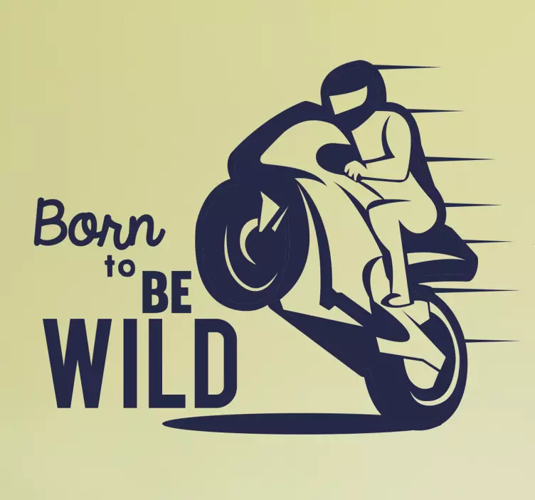 Pegatinas moteras born to be wild - TenVinilo