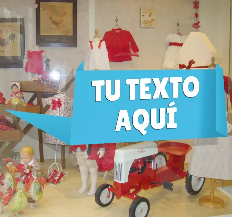 Pegatinas personalizables reclamo tienda - TenVinilo