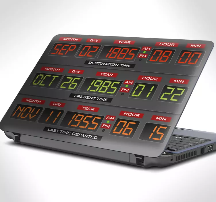 Vinilo portátil panel Regreso al Futuro - TenVinilo