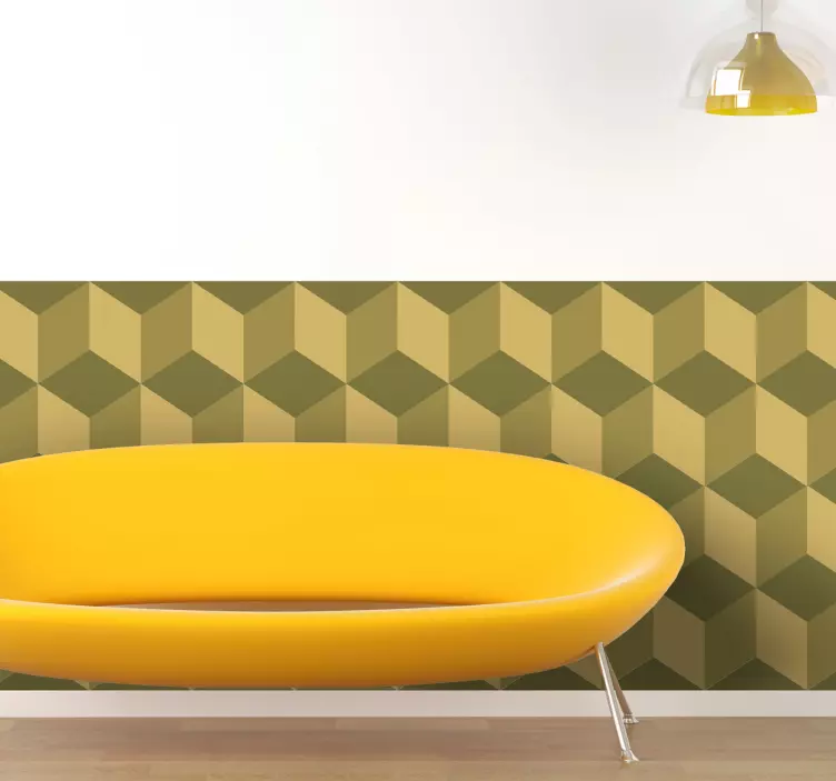 Pieza vinilo patrón de cubos - TenVinilo