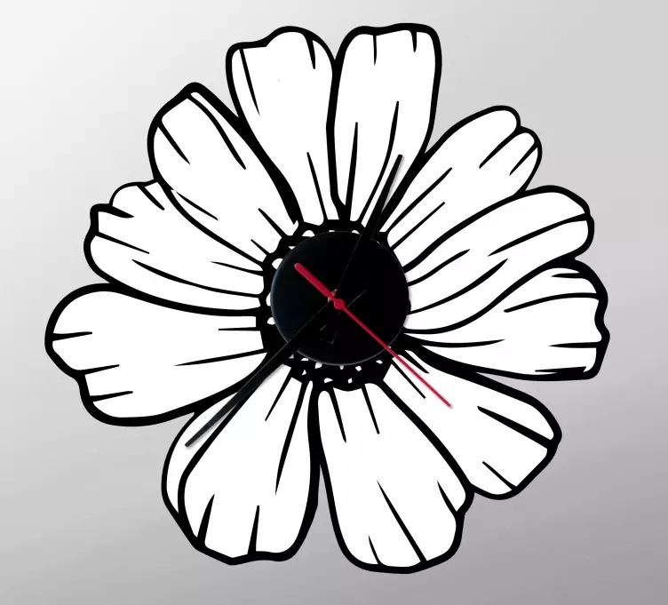 Reloj vinilo Asombrosamente como una flor diseñada - TenVinilo