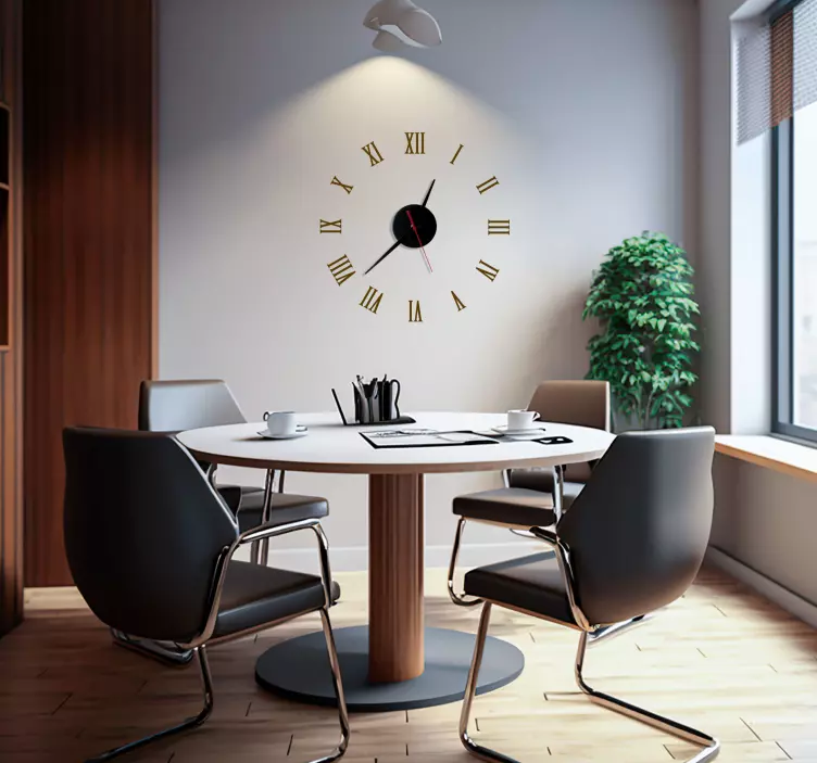 Reloj vinilo i = UnoII = DosIII = TresIV = CuatroV = CincoVI = Se - TenVinilo