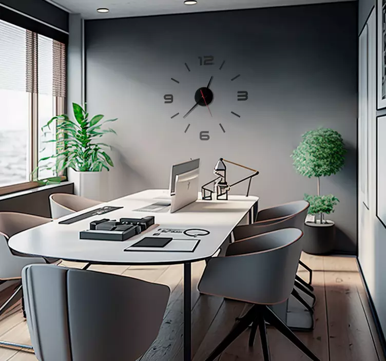 Reloj vinilo rayas y números - TenVinilo