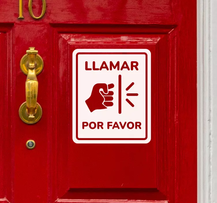 Señalética adhesiva llamar por favor - TenVinilo