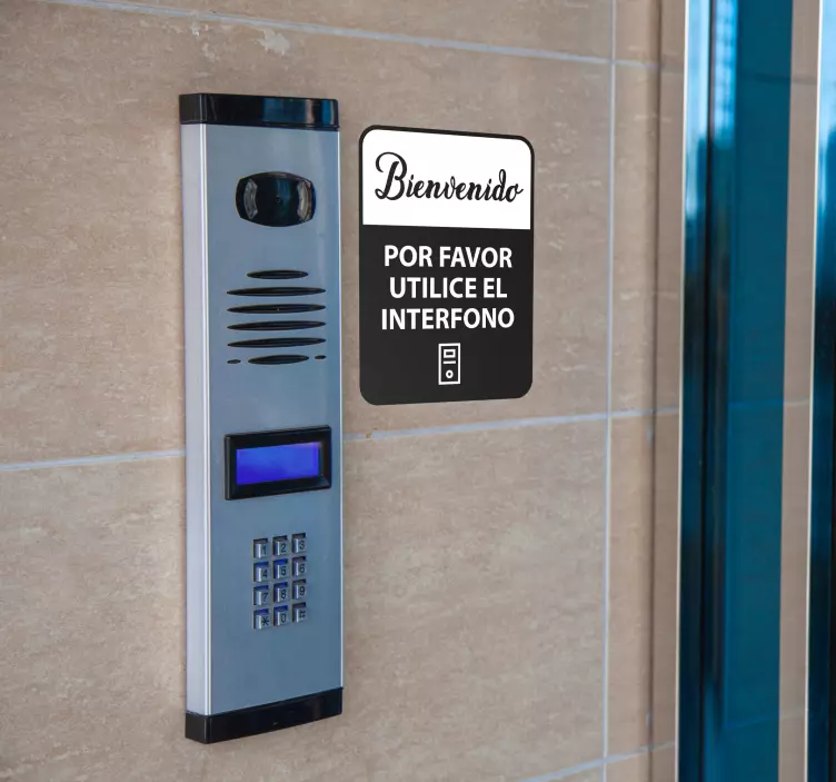 Señalética adhesiva utilice el intercomunicador - TenVinilo