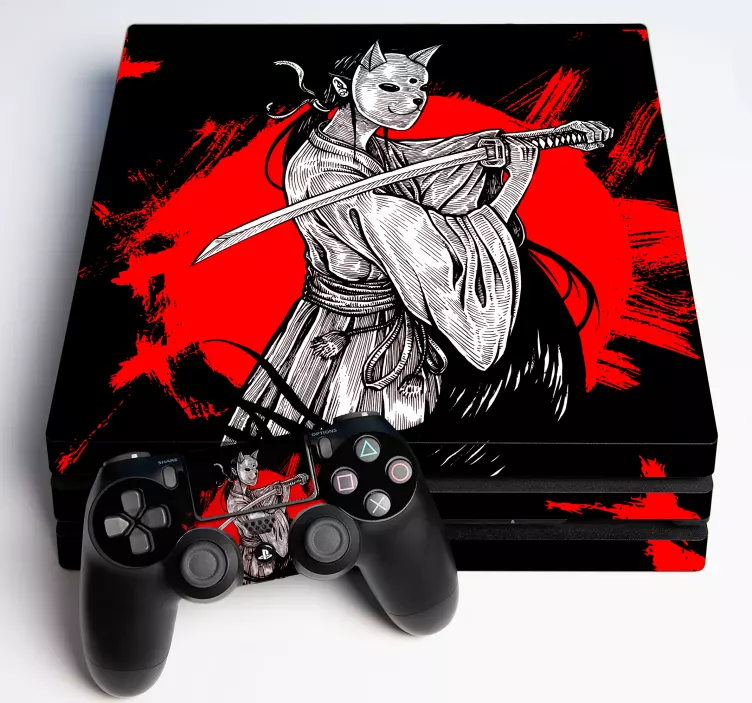 Vinilo PS4 de chica ninja - TenVinilo