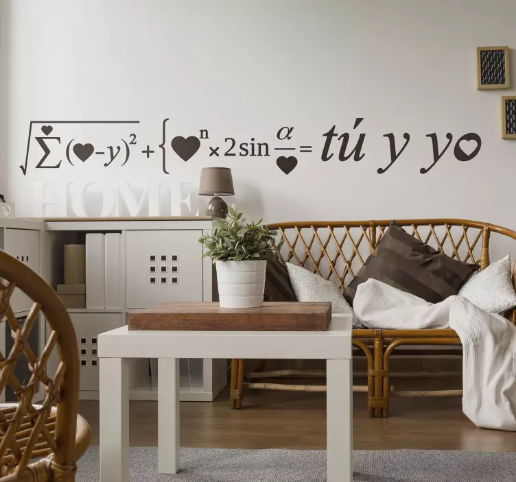 Sticker de amor formula san valentín - TenVinilo