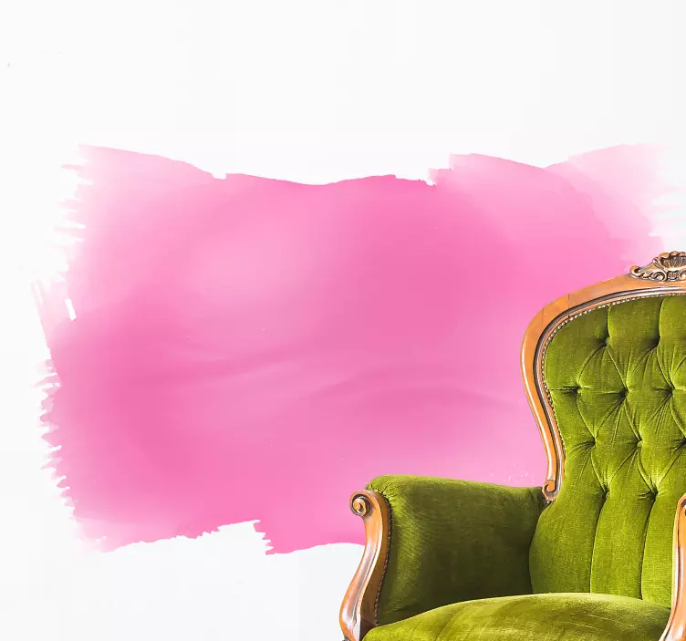 Vinilo abstracto Mancha de pintura rosa - TenVinilo