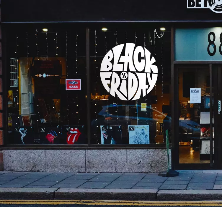 vinilo adhesivo del círculo del viernes negro - TenVinilo