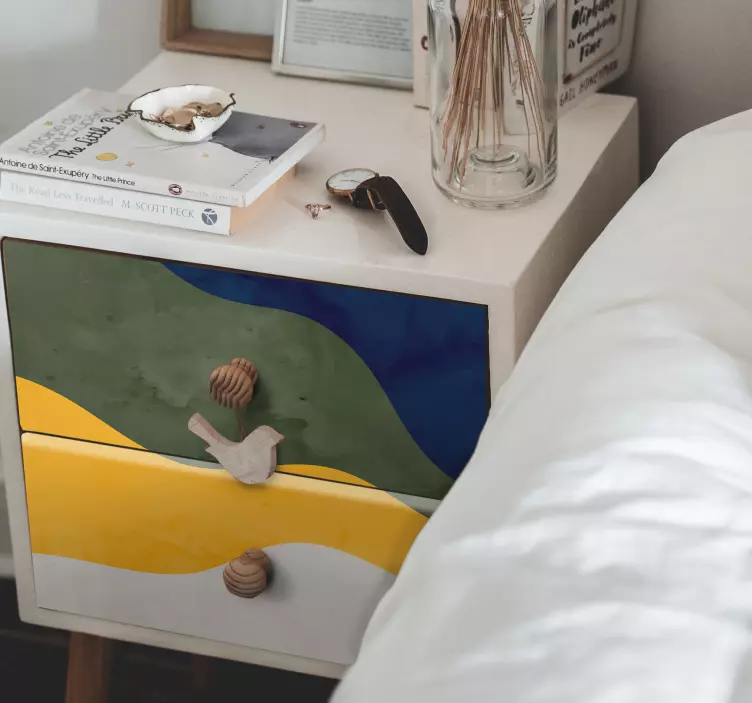 Vinilo adhesivo elementos de olas vibrantes - TenVinilo