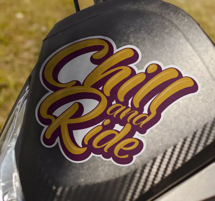 Vinilo decorativo para moto de chill and ride - TenVinilo