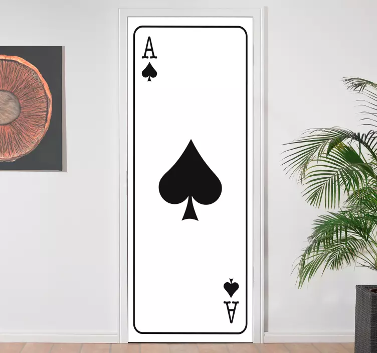 Vinilo decorativo para apuerta de carta as - TenVinilo