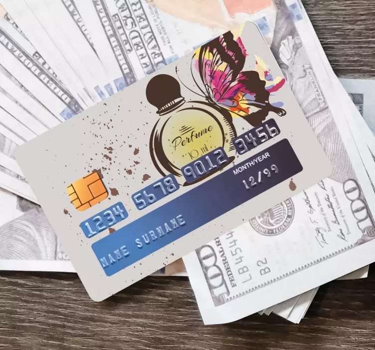 Vinilo decorativo para tarjeta fragancia amor - TenVinilo