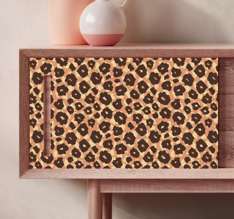 Vinilo para mueble motivo de piel de leopardo - TenVinilo