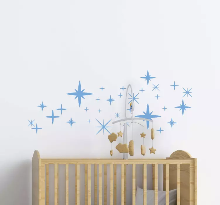 Vinilo infantil estrellas bonitas minimalistas - TenVinilo