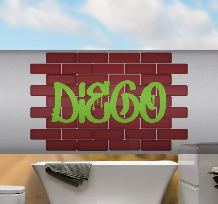 Vinilo bicicleta grafiti con nombre personalizado - TenVinilo