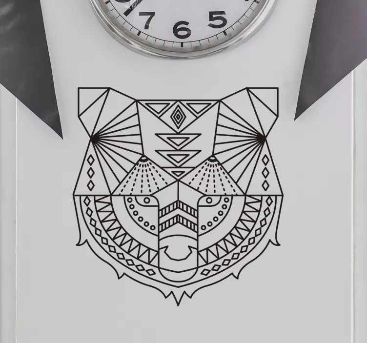 Vinilo cabeza de animal geométrica - TenVinilo